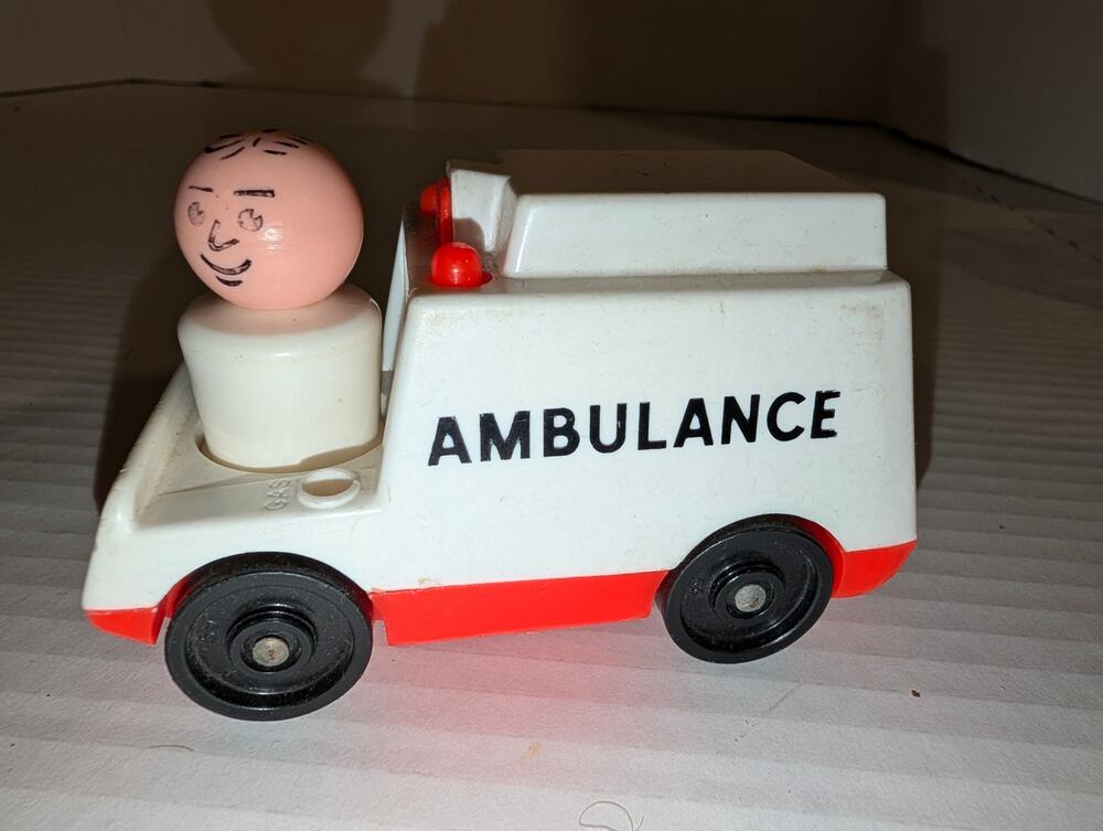 Vintage Fisher Price Little People Ambulance Medical Doctor